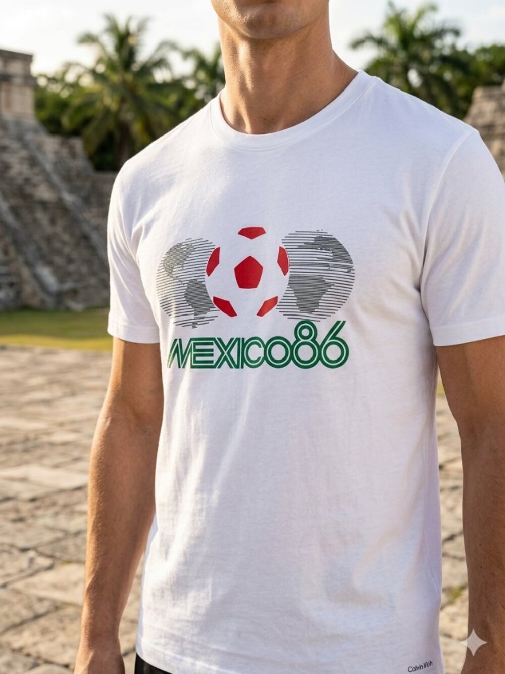 Vintage FIFA World Cup Soccer Tee Y2K Football Graphic Shirt Men M MEXICO 86